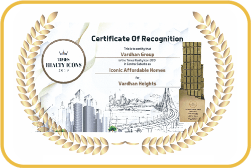 Certificate winning real estate project